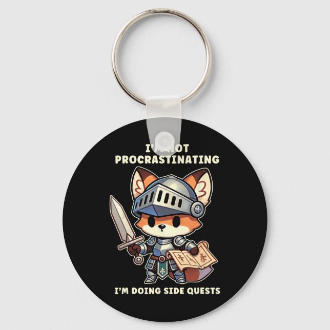 I'm Not Procrastinating I'm Doing Side Quests Game Keychain (Front)