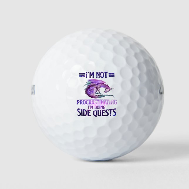 I'm Not Procrastinating I'm Doing Side Quests Golf Balls (Front)