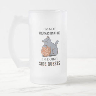 I'm Not Procrastinating I'm Doing Side Quests III Frosted Glass Beer Mug