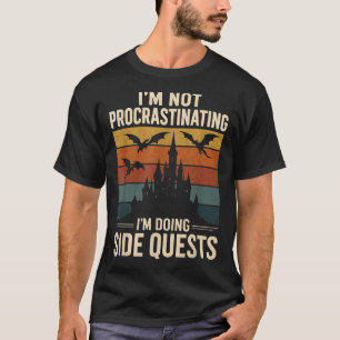 Im Not Procrastinating Im Doing Side Quests Retro  T-Shirt