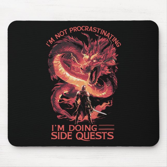 I'm Not Procrastinating I'm Doing Side Quests - Rp Mouse Pad (Front)