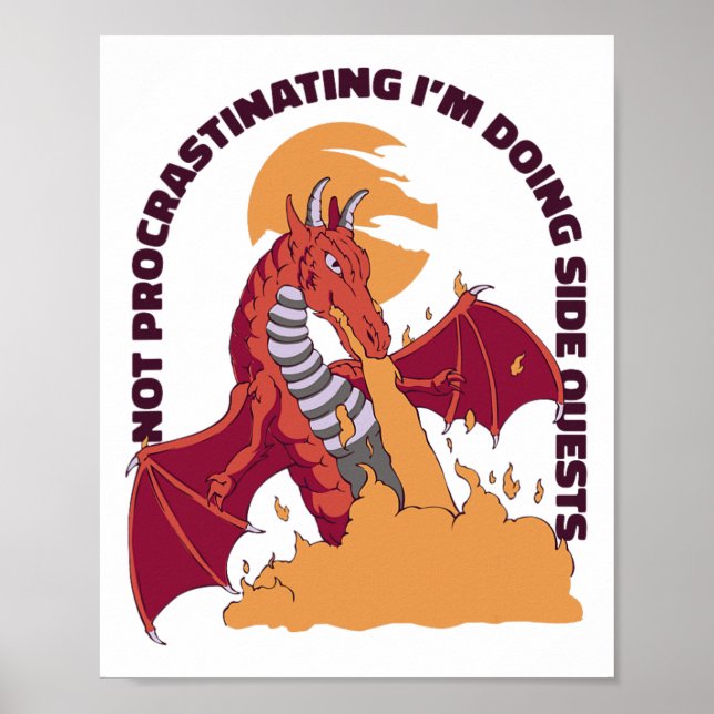 I'm Not Procrastinating I'm Doing Side Quests - Rp Poster (Front)