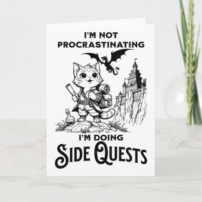 I'm Not Procrastinating I'm Doing Side Quests Rpg  Card (Front)