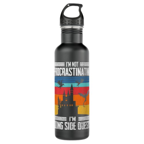 Im Not Procrastinating Im Doing Side Quests RPG  Stainless Steel Water Bottle