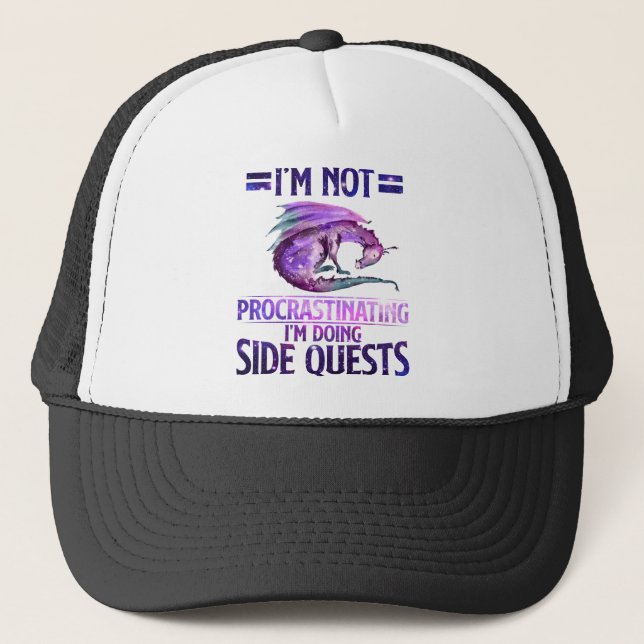 I'm Not Procrastinating I'm Doing Side Quests Trucker Hat (Front)