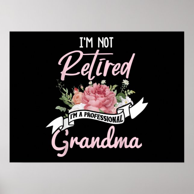 I'm Not Retired I'm A Professional Grandma Poster (Front)