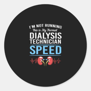 Im Not Running Dialysis Tech Kidney Heartbeat Classic Round Sticker