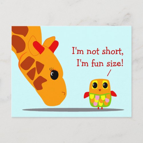 Im not short Im fun size Funny Postcard