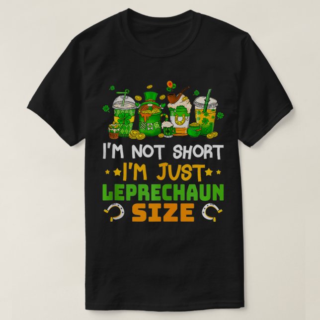 Im Not Short Im  Size Funny St Patricks Day Tank T (Design Front)