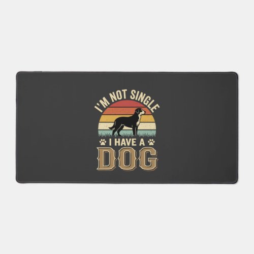 Im Not Single Dog Lover Vintage Desk Mat