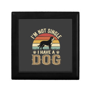 Im Not Single Dog Lover Vintage Gift Box