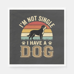 Im Not Single Dog Lover Vintage Napkins