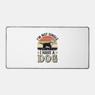 I'm Not Single I Have a Dog Vintage Shirt Design_1 Desk Mat