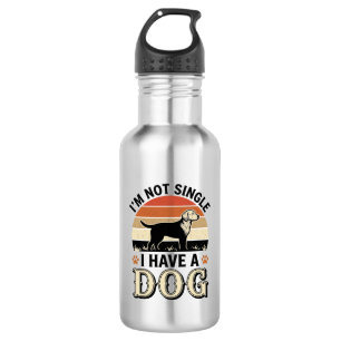 I'm Not Single I Have a Dog Vintage Shirt Design_1 Stainless Steel Water Bottle