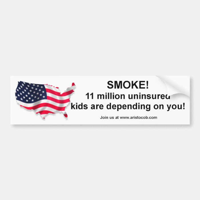 I'm not smoking, I'm insuring the Children Bumper Sticker