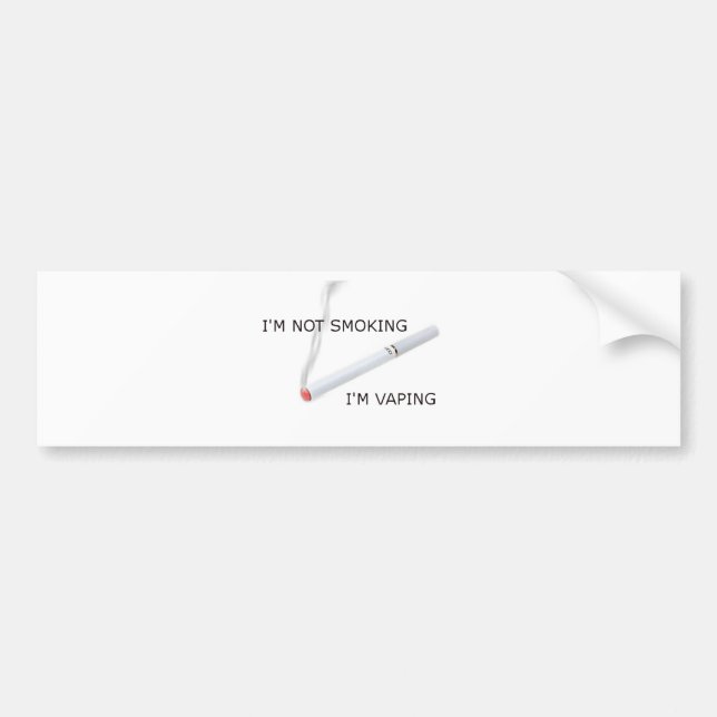 Im not smoking Im vaping Bumper Sticker (Front)