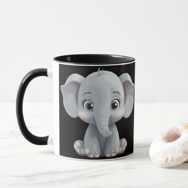 I'm not the elephant in the room mug (With Donut)