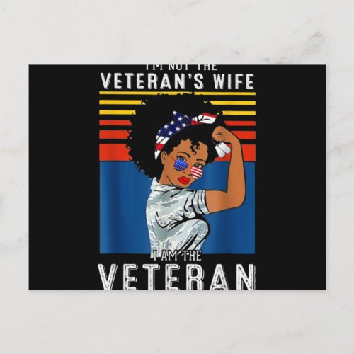 Im Not The Veterans Wife I Am The Veteran Holiday Postcard