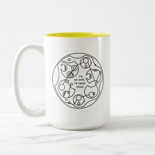 Im Not Weird Im Limited Edition _ Gallifreyan Two_Tone Coffee Mug