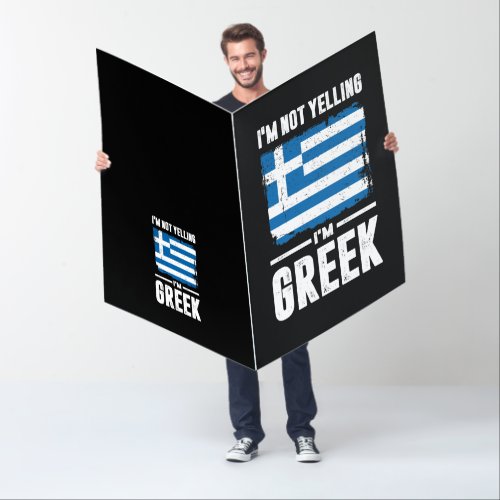 Im Not Yelling Im Greek Card