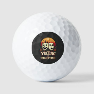 I'm Not Yelling I'm Projecting Retro Theater  Golf Balls