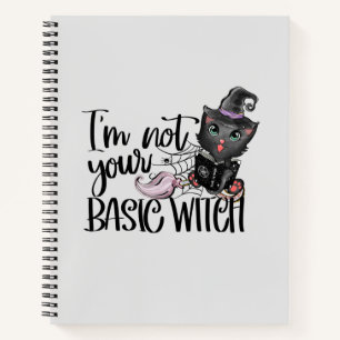 I'm Not Your Basic Witch – Black Cat Notebook