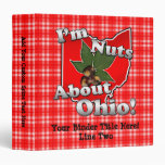 I'm Nuts About Ohio, Funny Red Buckeye Nut Binder