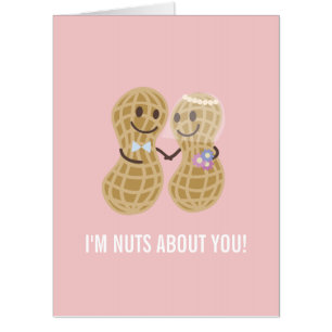 I'm Nuts About You Funny Happy Wedding Anniversary Card