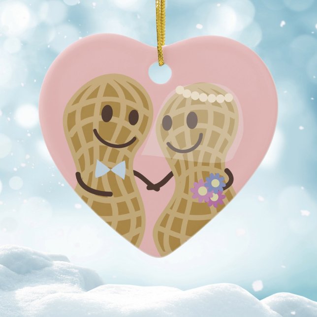 I'm Nuts About You Funny Love Quotes Ceramic Ornament (Creator Uploaded)