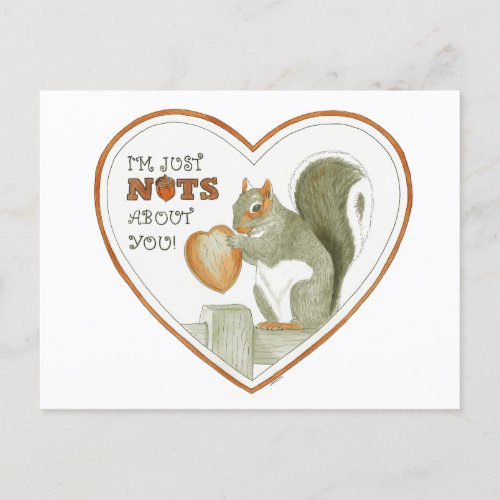 Im Nuts About You Squirrel Postcard