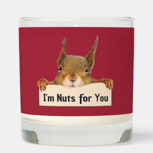 I'm Nuts for You Editable Text Squirrel Face Scented Candle