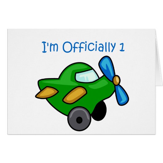 I'm Officially 1, Jet Plane Cards (Front Horizontal)