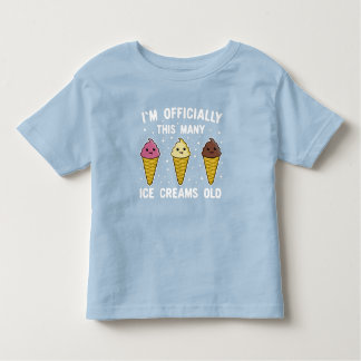 I'm Officially This Many Ice Creams Old 3 years ol Toddler T-shirt