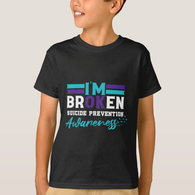 I'm Ok Broken Suicide Prevention Awareness  T-Shirt (Front)