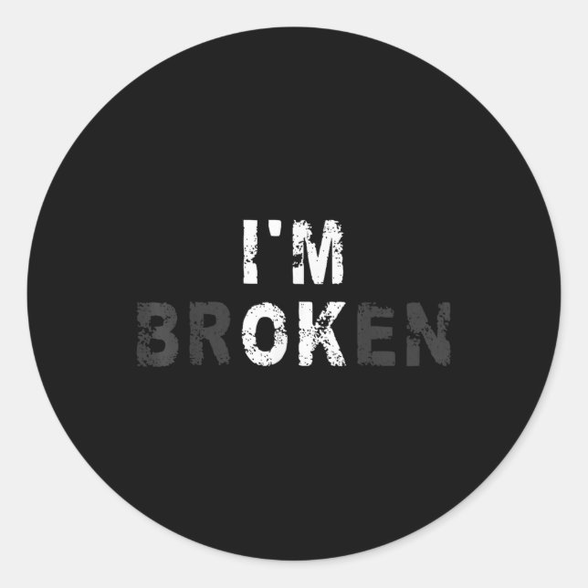 Im Ok Invisible Illness Mental Health Awareness Im Classic Round Sticker (Front)