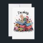 I'm Okay Funny Quilting Christmas Lovers Note Card<br><div class="desc">Im Oky Quilt,  Quilting Humor Christmas,  Quilter Inside Joke,  Festive Sewing Meme,  Crafty Holiday Shirt,  Funny Quilt Block,  OKY Quilt Lover,  Cozy Christmas Craft,  Quilting Community Gift,  Holiday Maker Humor</div>