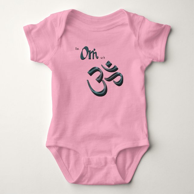 I'm Om-ish Om Symbol Aum Buddhist/Hindu Symbol Baby Bodysuit (Front)