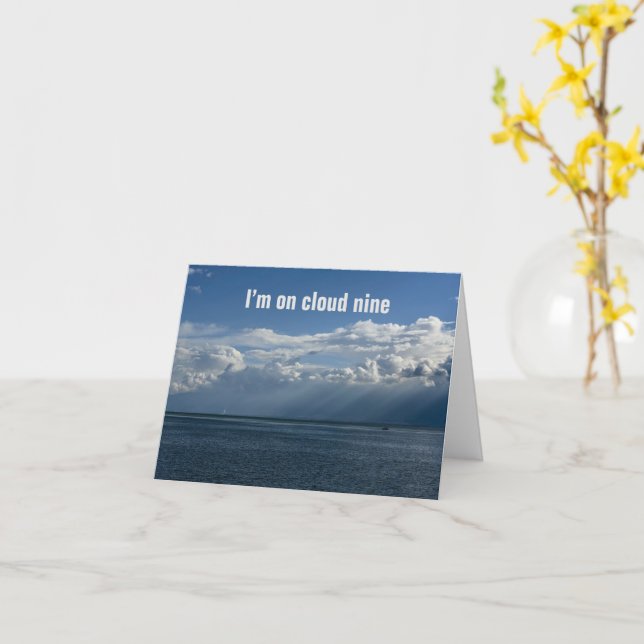 I'm on cloud nine, when I'm with you - CARD (Yellow Flower)