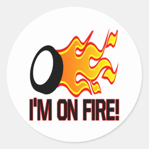 Im On Fire Classic Round Sticker