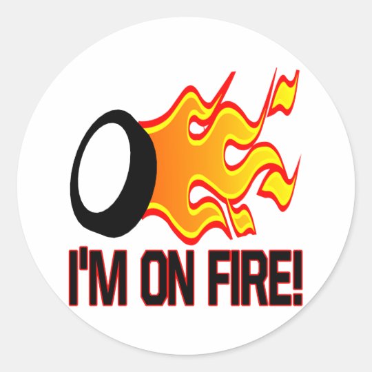 Im On Fire Classic Round Sticker