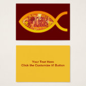 I'm on FIRE for Christ - Christian Fish Tract Card (Front & Back)