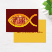 I'm on FIRE for Christ - Christian Fish Tract Card (Desk)