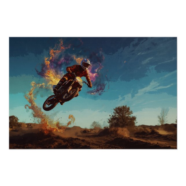 I'm On Fire - Motocross Rider Poster (Front)