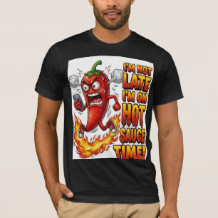 I'm On Hot Sauce Time Funny T-Shirt Spicy Chili