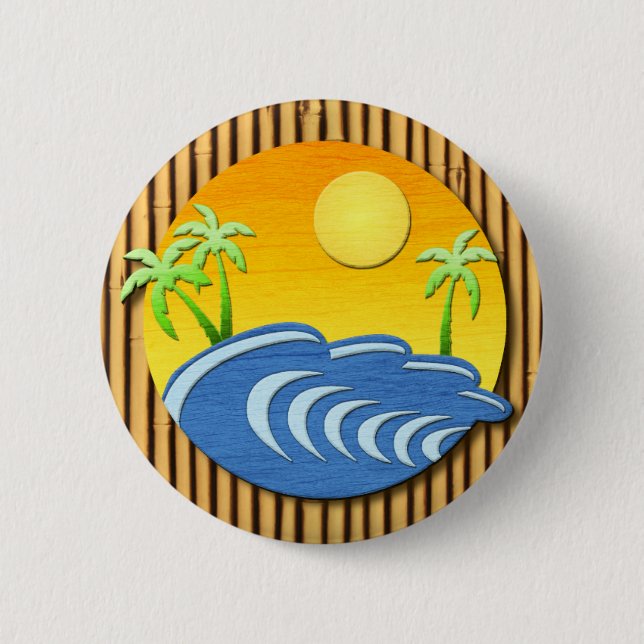 I'm On Island Time Pinback Button (Front)