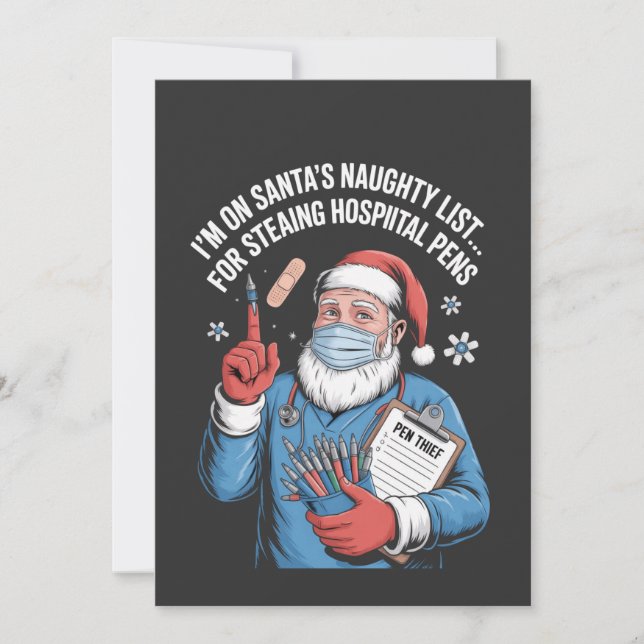 I'm on Santa naughty list for stealing hospital   Announcement (Front)