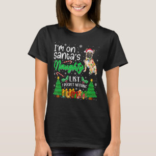 I'm On Santa's Naughty Cute French Bulldog Dog Xm T-Shirt