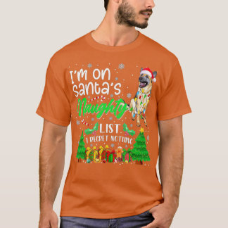 I'm On Santa's Naughty Cute German Shepherd Dog Lo T-Shirt