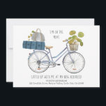 I'm on the Move Bicycle and Luggage Funny Moving Announcement<br><div class="desc">Funny moving announcement card with watercolor illustration of a bike loaded with luggage and houseplants. The design is lettered with whimsical skinny font typography and is fully editable. The sample wording reads "I'm on the move .. catch up with me at my new address!" which you can keep or edit...</div>