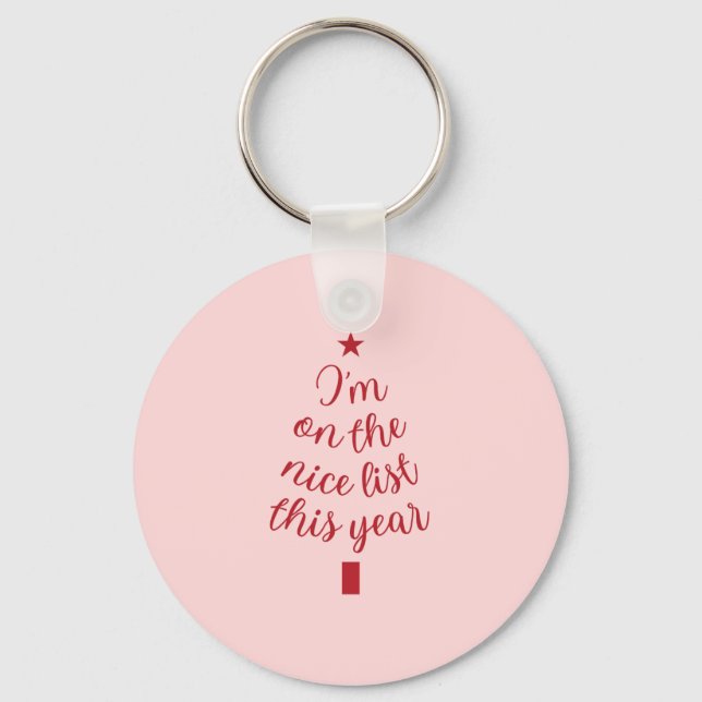 I'm on the Right List This year Keychain (Front)